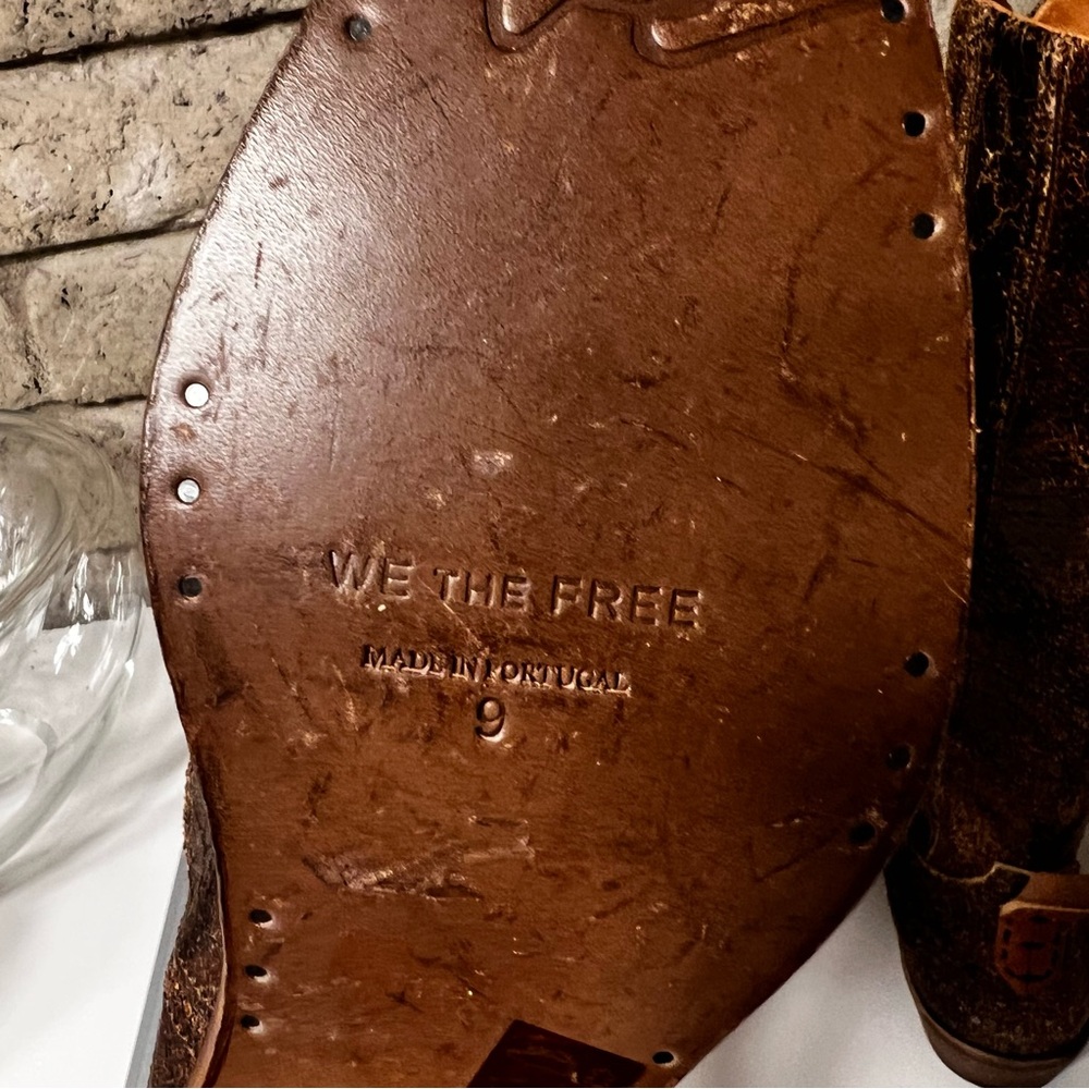 We the Free Allistar Brown Leather Cowboy Boots. - Picture 4 of 9
